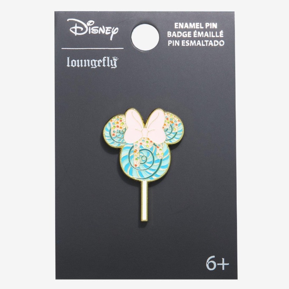 Loungefly Disney Minnie Mouse Blue Lollipop Enamel Pin Boxlunch Exclusive